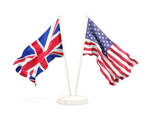 UK and US flags